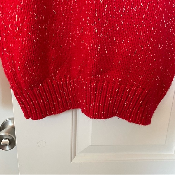 American Eagle Outfitters Vintage Scoop Neck Red&Gold Sweater.Med - Picture 7 of 9